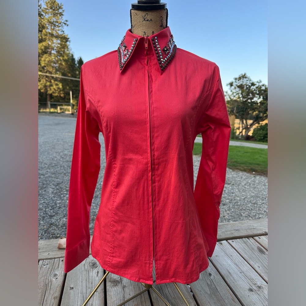 Ladies XL Red Royal Highness Western Show Shirt